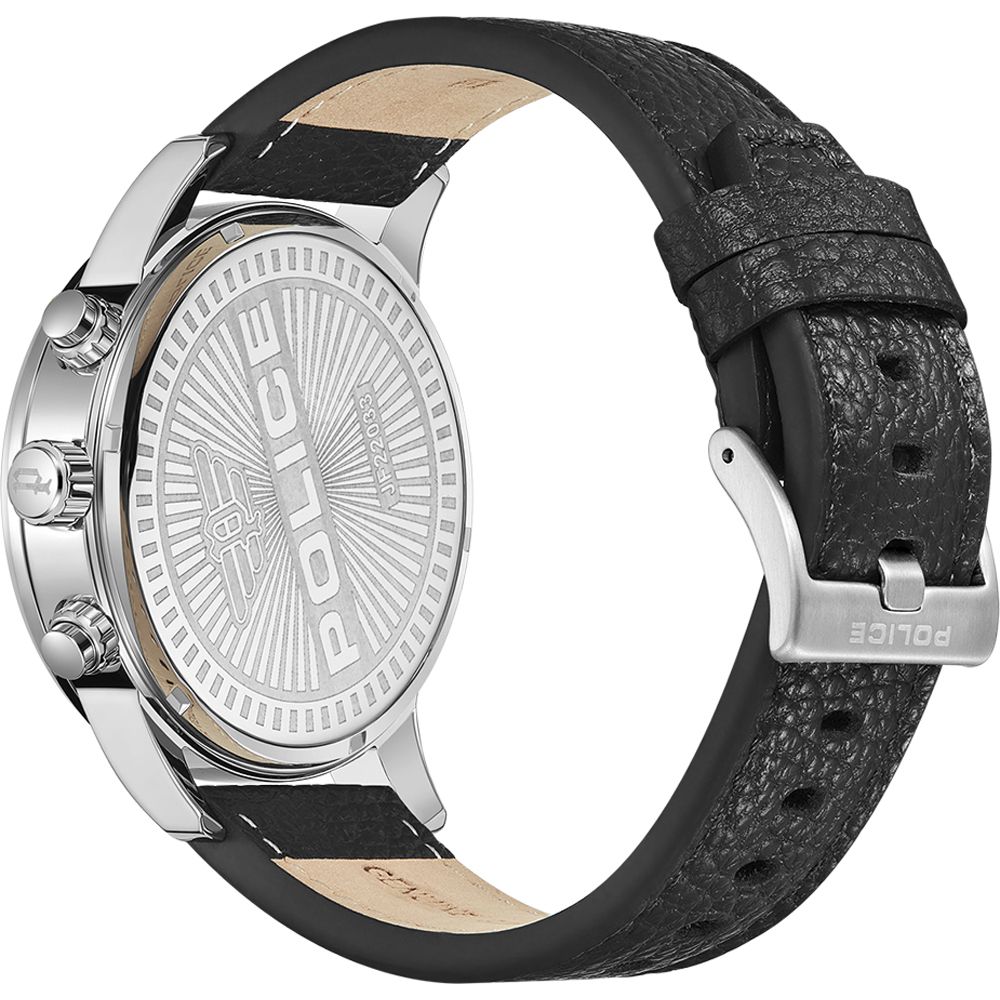 Black Leather Bracelet Watch
