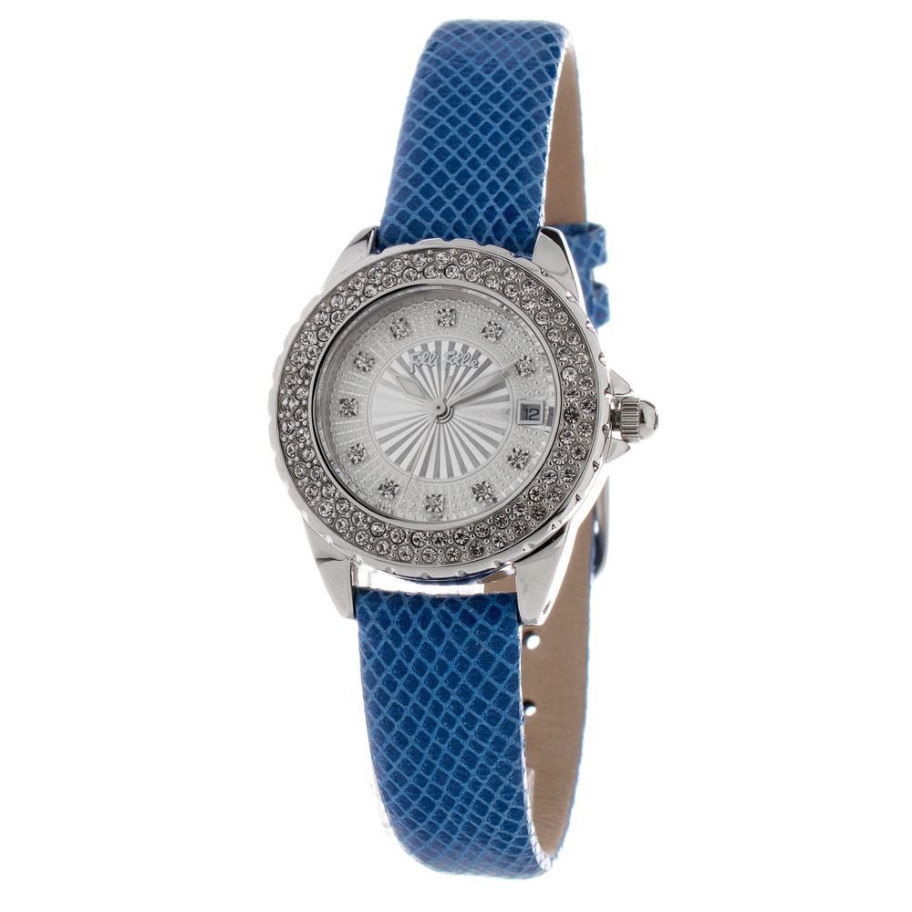 Blue Leather Dress Watch