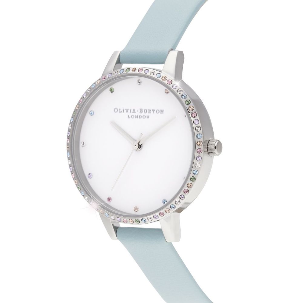 Blue Artificial Leather Dress Watch