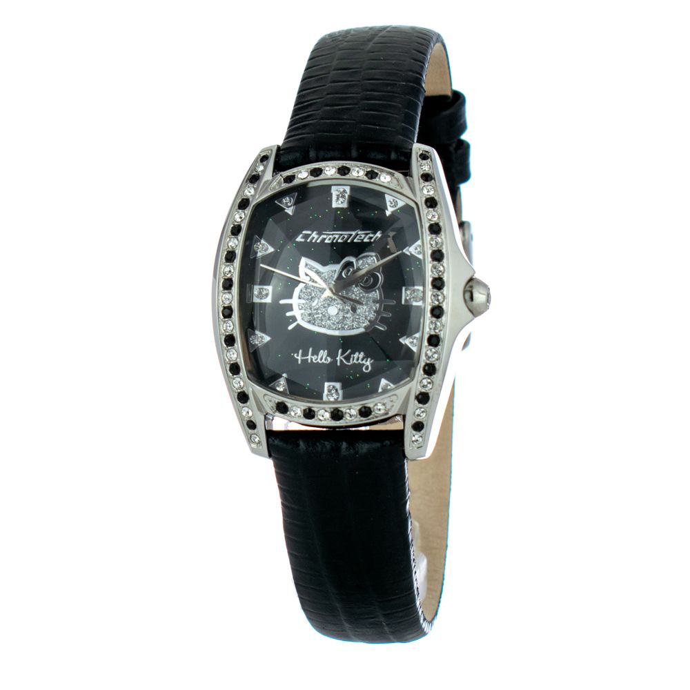 Black Leather Dress Watch