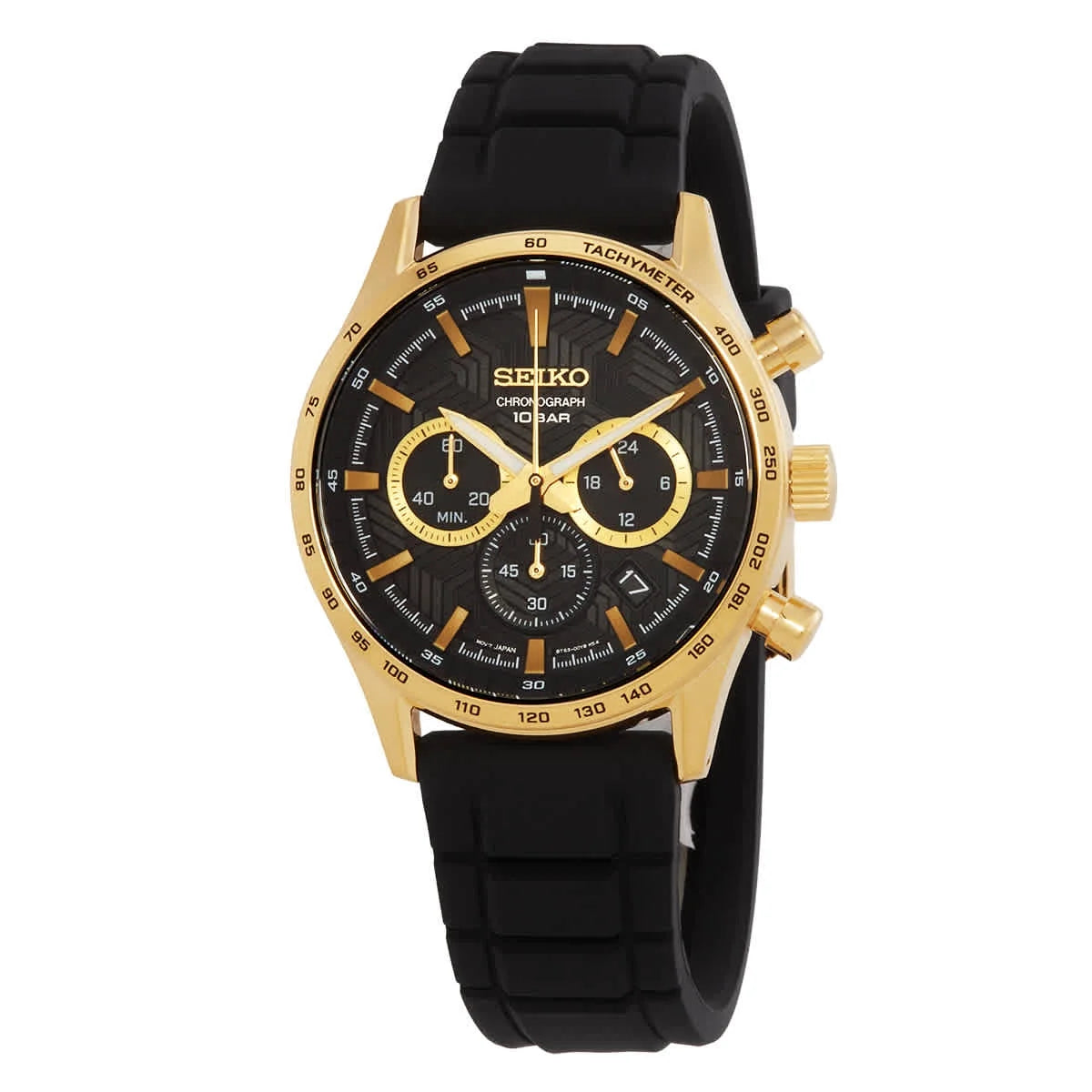 Chronograph Quartz Black Dial Men'S Watch SSB446P1