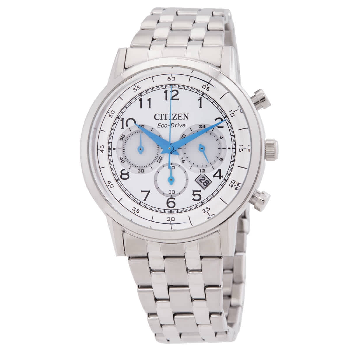 Eco-Drive Chronograph White Dial Men'S Watch CA4630-53A