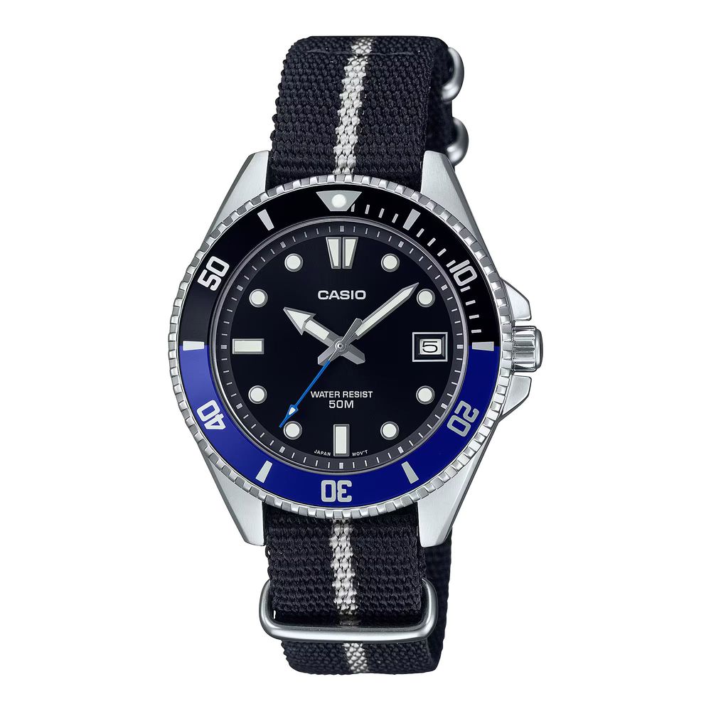 Black Fabric Sport Watch